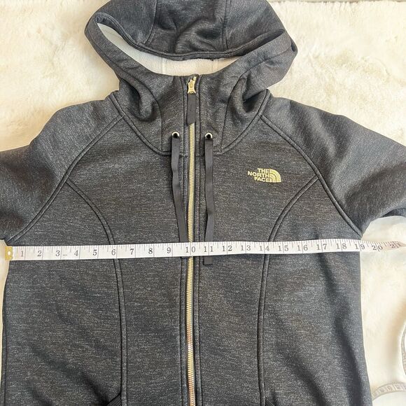 The North Face Mattea Parka Jacket Hoodie Full Zip Dark Gray Gold Women’s M - Picture 8 of 13